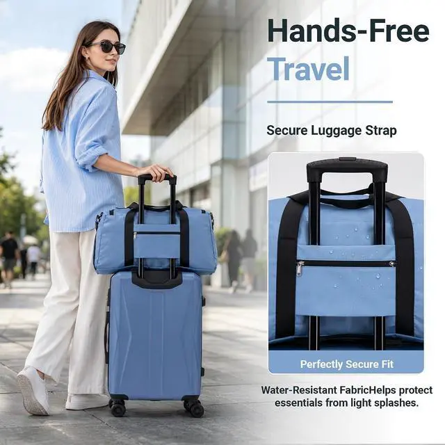 Alt view image 2 of 7 - CONCEPTEN 20/24/28 Inch Hardshell Suitcase Set, ABS Luggage Set with TSA Lock 5 Piece