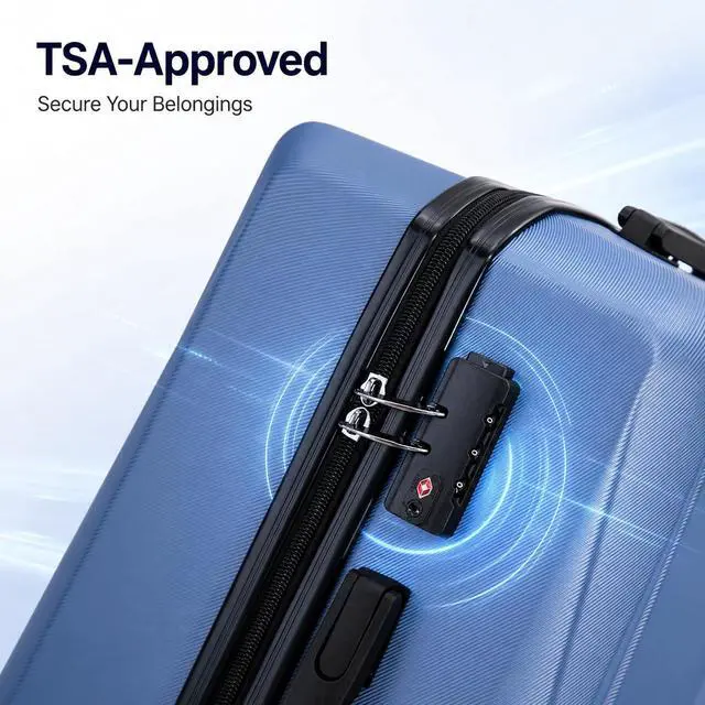 Alt view image 4 of 7 - CONCEPTEN 20/24/28 Inch Hardshell Suitcase Set, ABS Luggage Set with TSA Lock 5 Piece