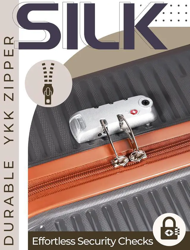 Alt view image 4 of 7 - CONCEPTEN Lightweight Suitcases Sets,PP Luggage Sets with TSA Lock, 5 piece