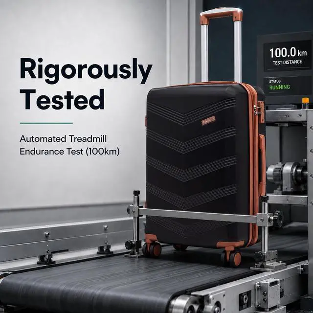 Alt view image 5 of 7 - CONCEPTEN Expandable Hardshell Luggage Set 5 Piece, 22x14x9 Airline Approved Carry On, 20/24/28" Suitcase Set with TSA Lock, Spinner Wheels, ABS+PC (Black)