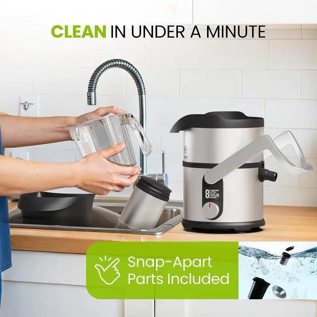 Alt view image 2 of 7 - Eurolux Centrifugal Juicer Machine, Easy to Clean Juice Extractor with 3" Feed Chute for Less Cutting, Stainless Steel & BPA-Free
