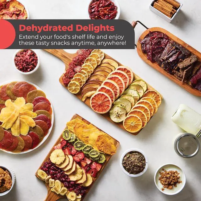 Alt view image 6 of 7 - Magic Mill Premium Food Dehydrator Machine (10 Extra-Large Stainless Steel Trays) 700W Dryer for Beef Jerky, Fruits, Vegetables, Dog Treats, 48 Hour Digital Timer - 95°-167° Temperature Control
