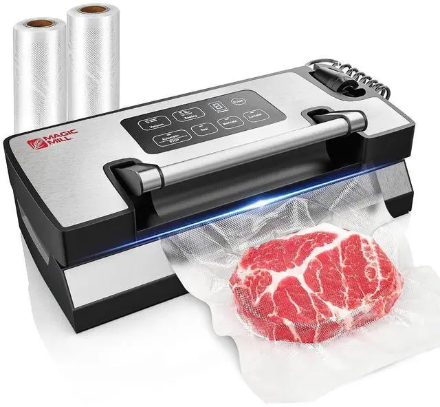 Main image of Magic Mill Pro Liquid Vacuum Sealer Machine, New Patent Technology for Liquid, Dry, Moist Food, Upgraded Handle Lock, 90Kpa Bag Storage, Built-in Cutter, Removable Drip Tray, Double Seal for Freshness