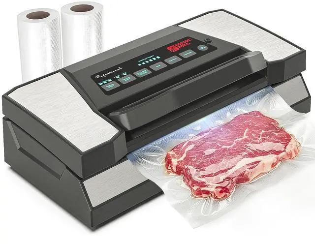 Main image of Magic Mill Professional Vacuum Sealer Machine Pro with New Patent Handle MVS-5181 for Food Bags, Marinate Bowls, and Meal Packing Cannister | Vacuum Sealer with Cutter and Jar Attachment