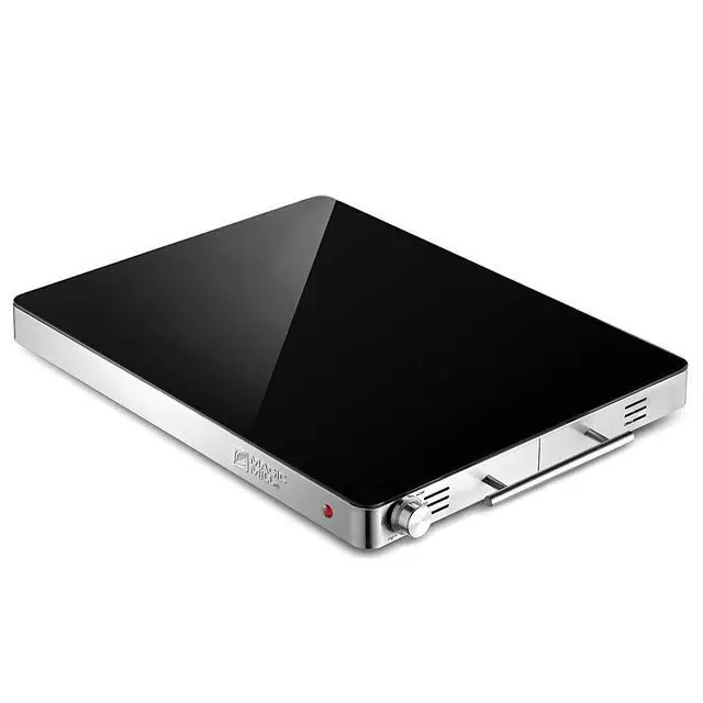 Alt view image 2 of 7 - Magic Mill Large Electric Glass Top Food Warming Tray Buffet, Keep Your Food Hot During Holiday Parties, Adjustable Temperature Control, Stay-Cool Handles, Modern Stainless Steel Design, ETL Approved