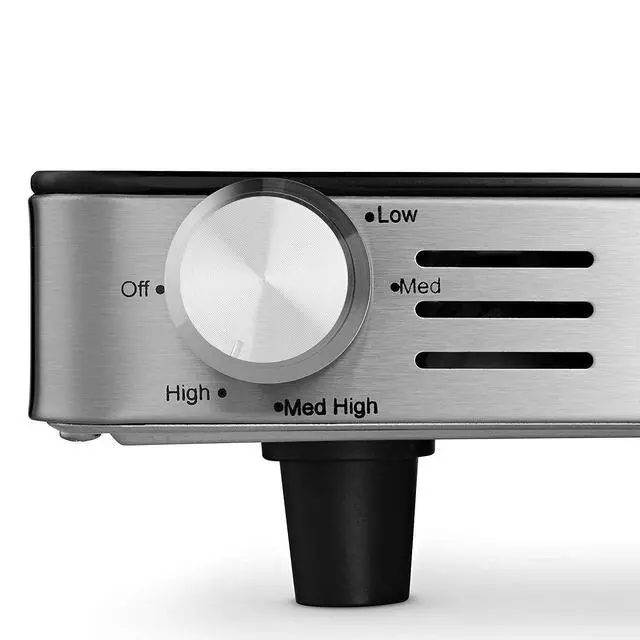 Alt view image 7 of 7 - Magic Mill Large Electric Glass Top Food Warming Tray Buffet, Keep Your Food Hot During Holiday Parties, Adjustable Temperature Control, Stay-Cool Handles, Modern Stainless Steel Design, ETL Approved