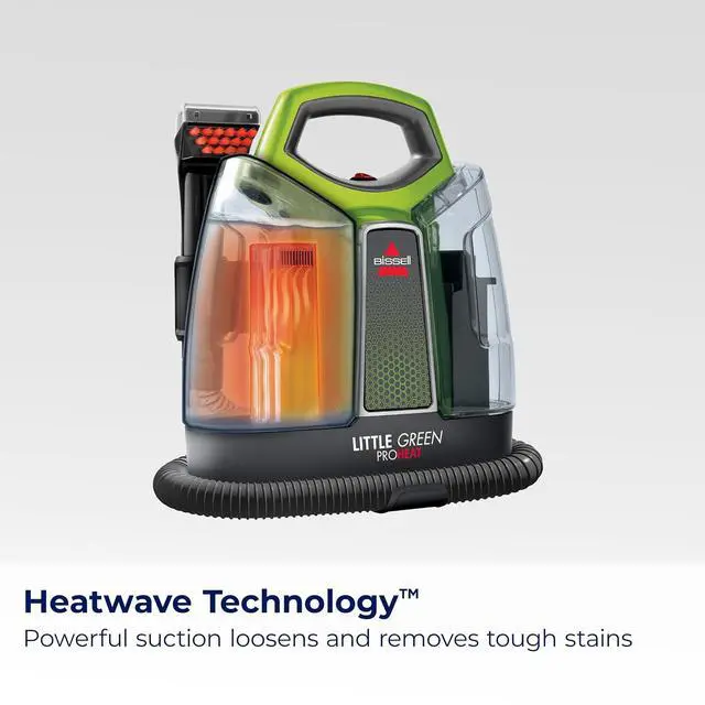 Alt view image 4 of 7 - BISSELL Little Green Proheat Portable Deep Cleaner/Spot Cleaner and Car/Auto Detailer with self-Cleaning HydroRinse Tool for Carpet and Upholstery, 2513E