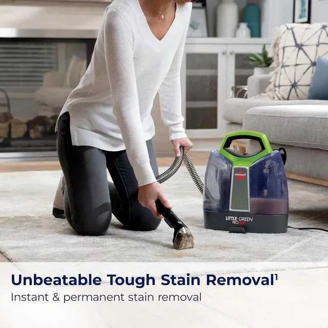 Alt view image 3 of 7 - BISSELL Little Green Proheat Portable Deep Cleaner/Spot Cleaner and Car/Auto Detailer with self-Cleaning HydroRinse Tool for Carpet and Upholstery, 2513E
