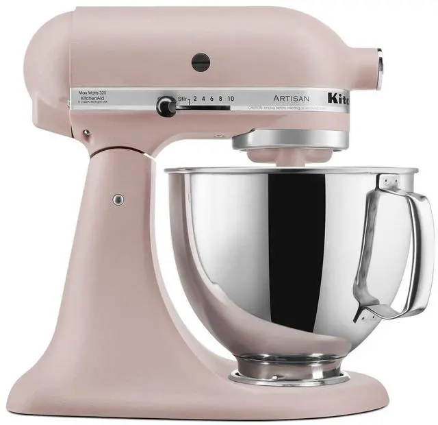 Main image of KitchenAid Artisan Series 5 Quart Tilt Head Stand Mixer with Pouring Shield KSM150PS, Feather Pink