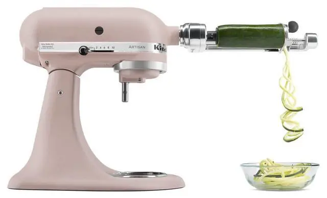 Alt view image 4 of 7 - KitchenAid Artisan Series 5 Quart Tilt Head Stand Mixer with Pouring Shield KSM150PS, Feather Pink