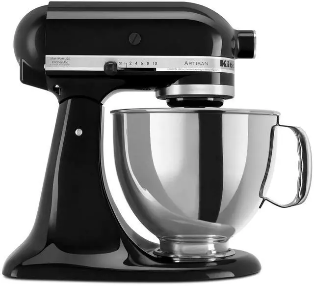 Main image of KitchenAid Artisan Series 5 Quart Tilt Head Stand Mixer with Pouring Shield KSM150PS, Onyx Black