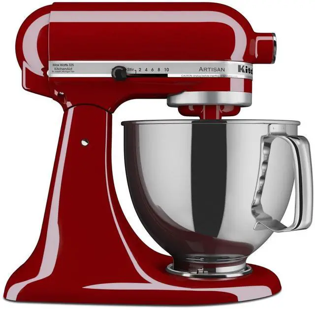 Main image of KitchenAid Artisan Series 5 Quart Tilt Head Stand Mixer, Metal, KSM150PS, Empire Red