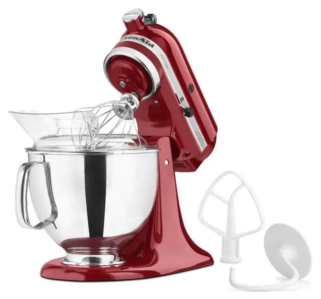 Alt view image 3 of 7 - KitchenAid Artisan Series 5 Quart Tilt Head Stand Mixer, Metal, KSM150PS, Empire Red