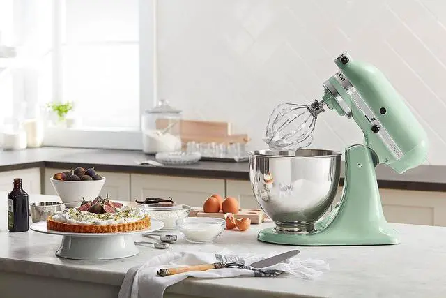 Alt view image 4 of 5 - KitchenAid Artisan Series 5 Quart Tilt Head Stand Mixer with Pouring Shield KSM150PS, Pistachio
