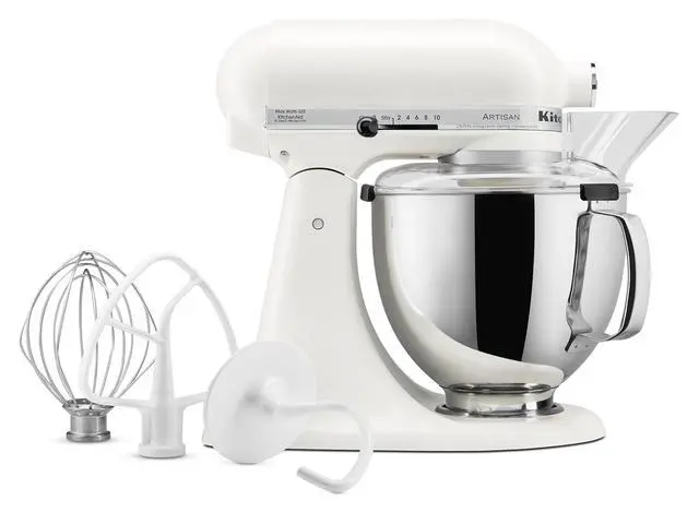 Alt view image 3 of 4 - KitchenAid Artisan Series 5 Quart Tilt Head Stand Mixer, KSM150PS, Porcelain White