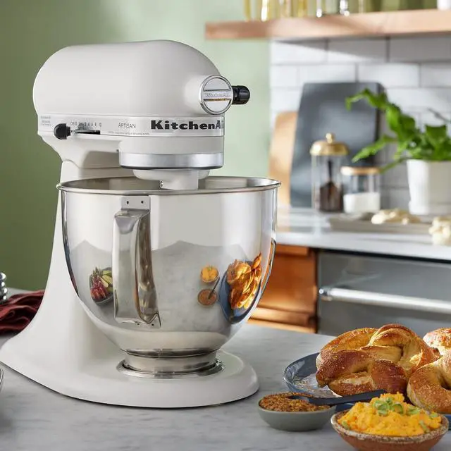 Alt view image 4 of 4 - KitchenAid Artisan Series 5 Quart Tilt Head Stand Mixer, KSM150PS, Porcelain White