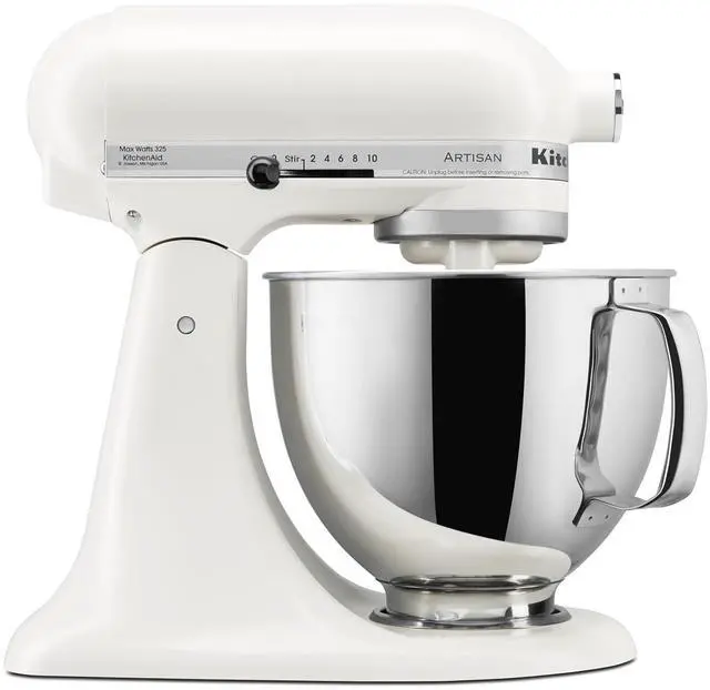 Main image of KitchenAid Artisan Series 5 Quart Tilt Head Stand Mixer, KSM150PS, Porcelain White