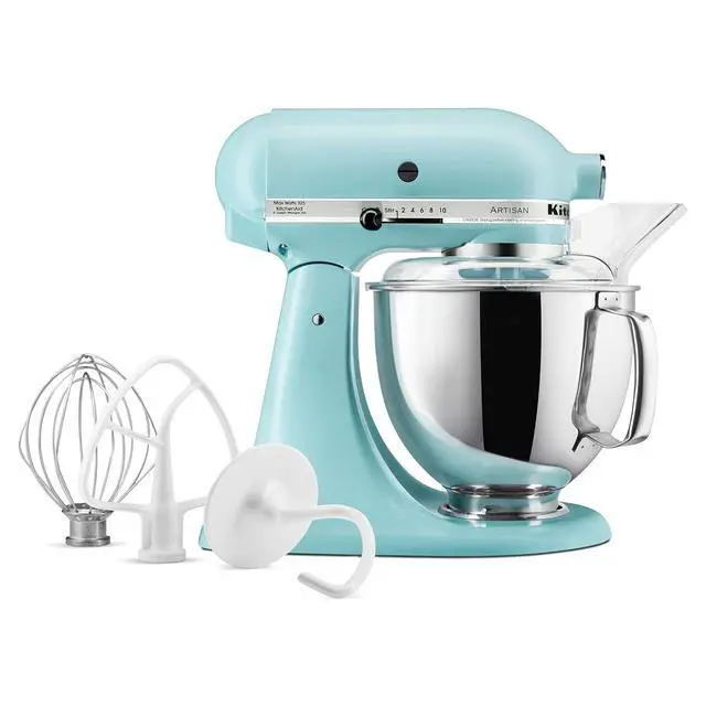 Alt view image 5 of 5 - KitchenAid Artisan Series 5 Quart Tilt Head Stand Mixer with Pouring Shield KSM150PS, Mineral Water
