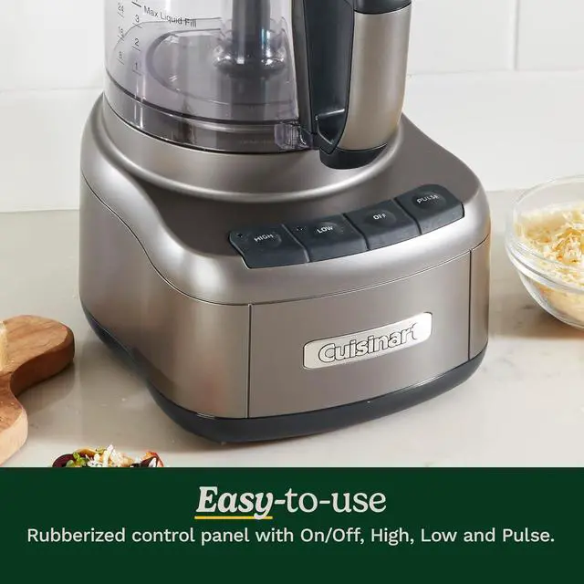 Alt view image 4 of 6 - Cuisinart 8 Cup Food Processor, 350-Watt Motor, Gunmetal, FP-8GMP1