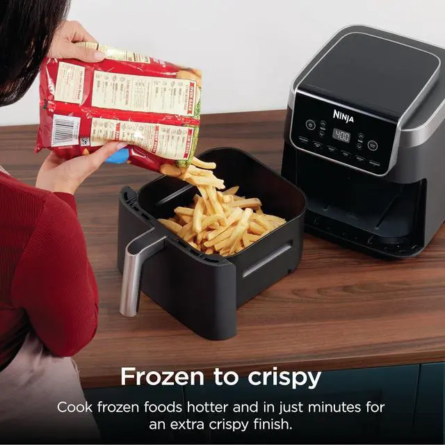 Alt view image 5 of 7 - Ninja XL Air Fryer with MaxCrisp | 6.5 QT Capacity | 6-in-1 Max Crisp, Air Fry, Roast, Bake, Reheat & Dehydrate | 450°F Temp | 1750 Watts | Nonstick Basket, Crisper Plate & Recipe Guide | Grey | AF181