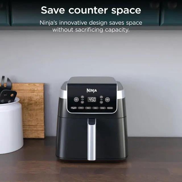 Alt view image 6 of 7 - Ninja XL Air Fryer with MaxCrisp | 6.5 QT Capacity | 6-in-1 Max Crisp, Air Fry, Roast, Bake, Reheat & Dehydrate | 450°F Temp | 1750 Watts | Nonstick Basket, Crisper Plate & Recipe Guide | Grey | AF181