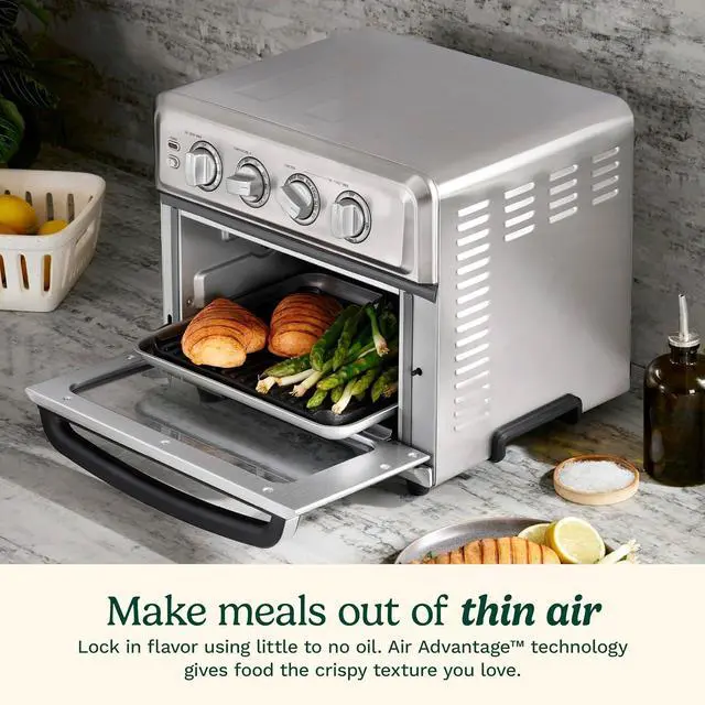 Alt view image 3 of 6 - Cuisinart Air Fryer Toaster Oven with Grill, 1800W 8-1 Air Fryer Oven with Bake, Convection Bake, Grill, Broil and Warm Options, Large Capacity, 60-Minute Timer, TOA-70BKS, Black SS