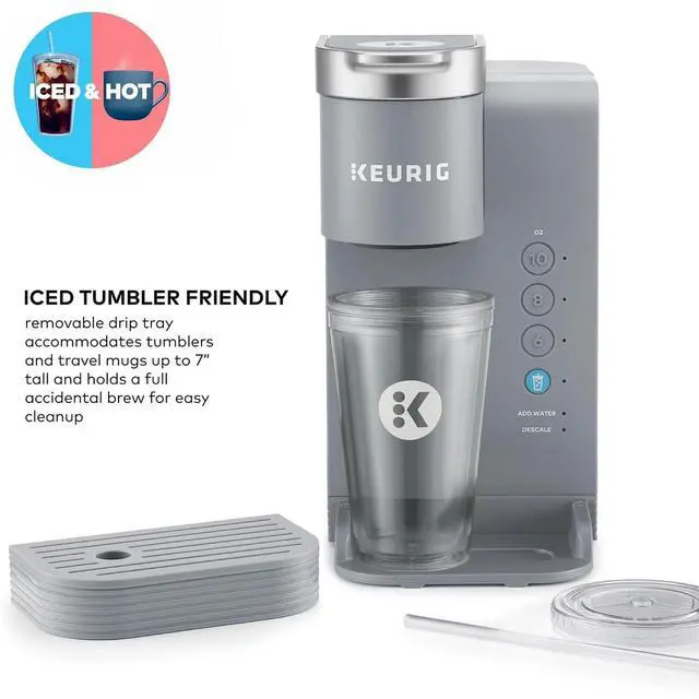 Alt view image 7 of 7 - Keurig Iced Essentials Single Serve Coffee Maker, 3 Cup Sizes: 177, 237, and 296 ml