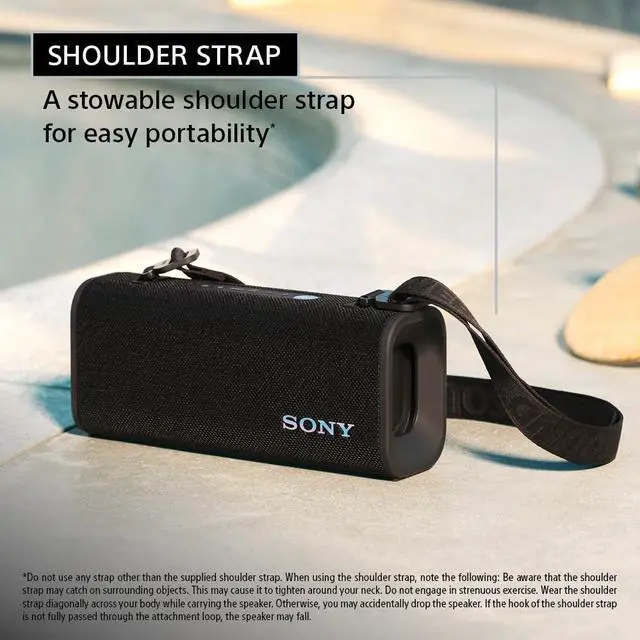Alt view image 3 of 7 - Sony ULT Field 3 Wireless Portable Bluetooth Speaker, IP67 Waterproof, Dustproof, Rustproof, and Shockproof with Enhanced Bass, 24 Hour Battery and Shoulder Strap (SRSULT30W), Off White