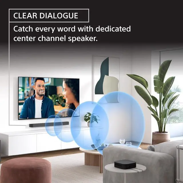 Alt view image 5 of 7 - Sony BRAVIA Theater System 6 5.1ch Soundbar with Subwoofer & Rear Speakers | Dolby Atmos & DTS:X Surround Sound Home Theater, Bluetooth, Center Channel for Clear Dialogue, Multi Stereo, HT-S60