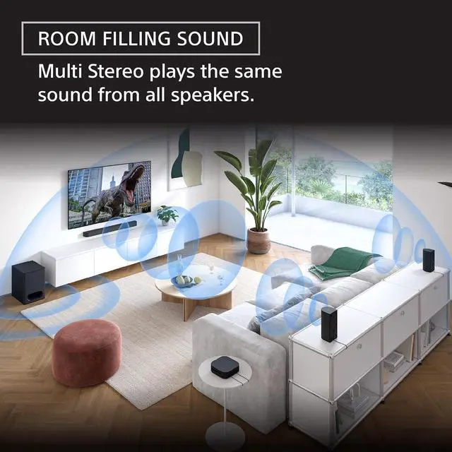 Alt view image 7 of 7 - Sony BRAVIA Theater System 6 5.1ch Soundbar with Subwoofer & Rear Speakers | Dolby Atmos & DTS:X Surround Sound Home Theater, Bluetooth, Center Channel for Clear Dialogue, Multi Stereo, HT-S60