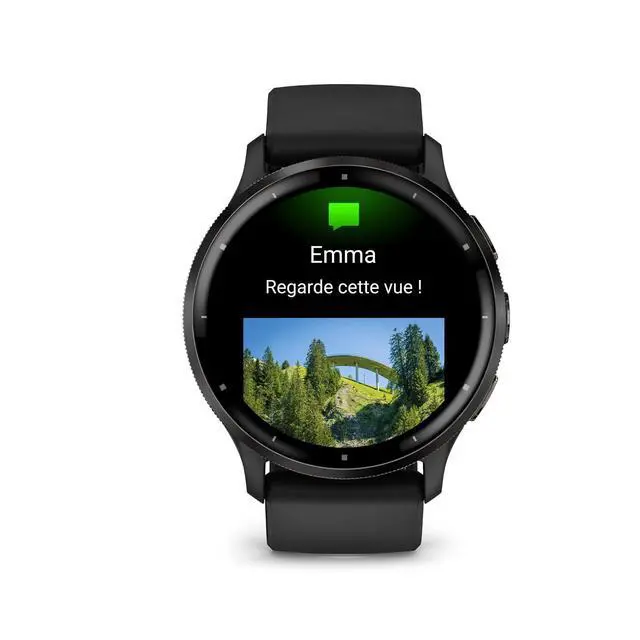 Alt view image 3 of 7 - Garmin Venu 3 Slate Stainless Steel Bezel 1.4-Inch AMOLED Touchscreen Display Smart Watch with 45mm Black Case and Silicone Band | 1.4 Amoled, 45mm Case, 5 Atm Water Resistance, Up to 14 Days Battery