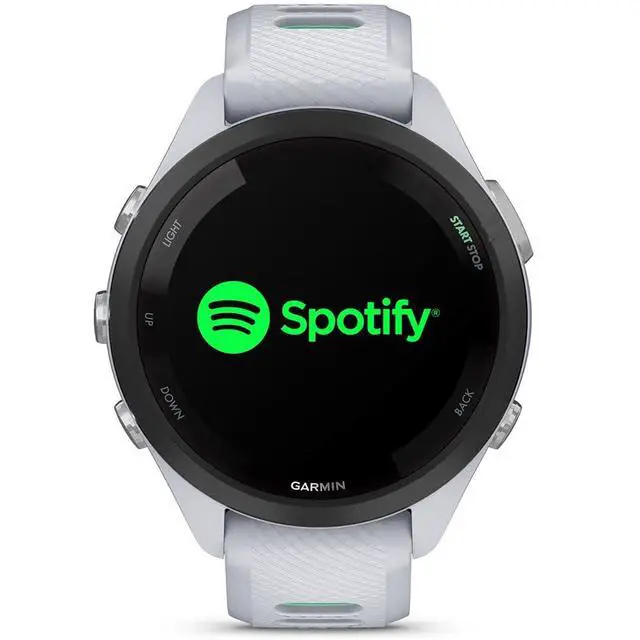 Alt view image 7 of 7 - Garmin Forerunner 265S Running GPS Smartwatch, AMOLED Display, 42mm, Whitestone/Neo Tropic, 010-02810-04 - Bundle w/Deco Essentials 26-Month CPS Plan