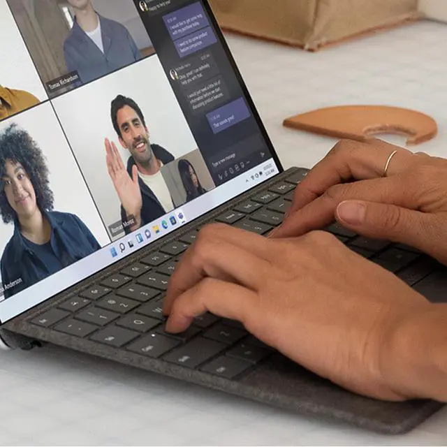 Alt view image 5 of 6 - Microsoft Surface Pro Keyboard with Pen Storage, Compatible with Copilot+ (11th Edition), Surface 9 and 8, Alcantara Material, Black