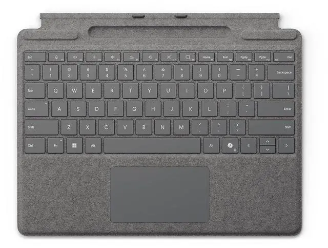Main image of Microsoft Surface Pro Keyboard with Slim Pen 2 Bundle for Pro Copilot+ (11th Edition), Pro 9 and Pro 8, Alcantara Material, Platinum