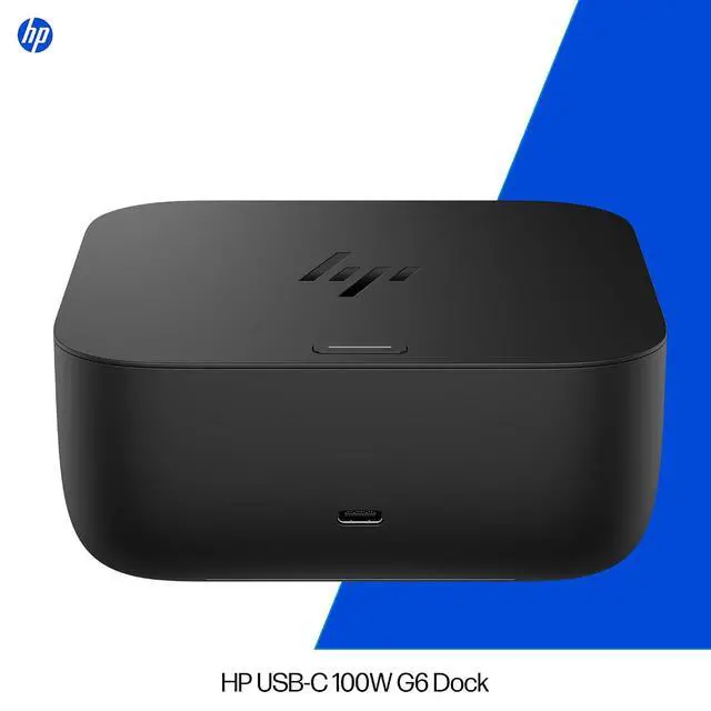 Alt view image 4 of 7 - HP USB-C 100W G6 Dock + One Extra USB-C Cable Included, Future-Proof Design with Ambient LED Lighting, On-Screen Notifications, Extra USB-C Ports, HDMI 2.1, 120Hz