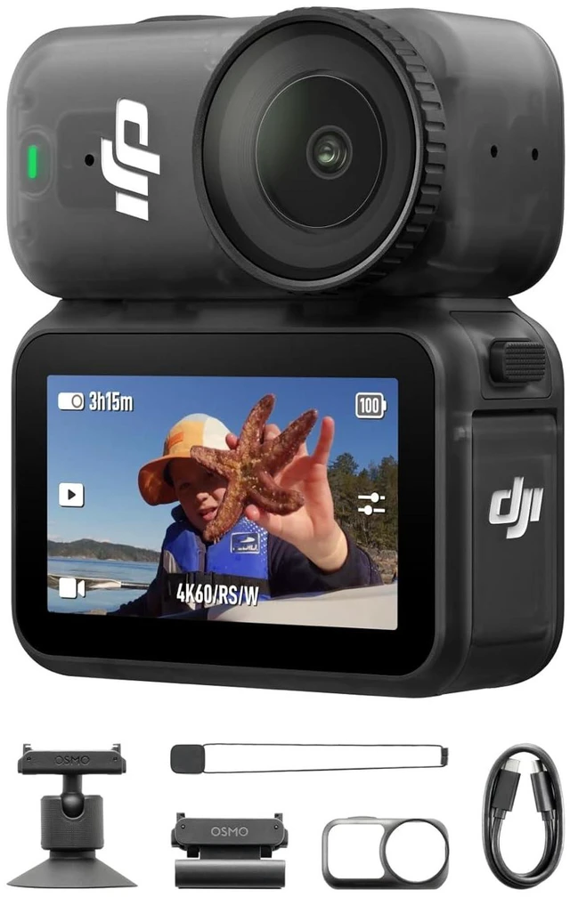 Main image of DJI Osmo Nano Standard Combo (128GB), 4K Wearable Camera, 1/1.3 Sensor | 1/1.3 Sensor | 4K/60fps & 143° Wide FOV | 200-Min Battery | Swift Content Transfer | Magnetic Wearable Design