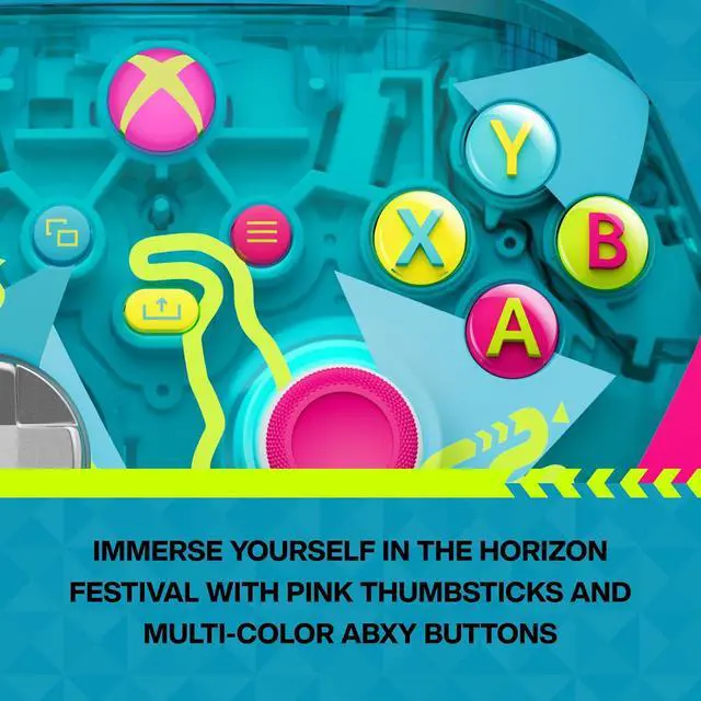 Alt view image 5 of 7 - Xbox Wireless Gaming Controller | Forza Horizon 6 Limited Edition | Console, PC, & Cloud Devices | Dynamic Lighting Effects | Wireless, Bluetooth, USB-C Connectivity