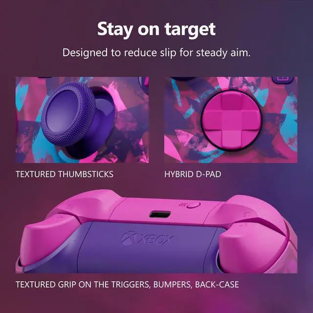 Alt view image 3 of 7 - Xbox Wireless Gaming Controller | Heart Breaker Special Edition | Console, PC, and Cloud Devices | Textured Grip | Wireless, Bluetooth, USB-C Connectivity