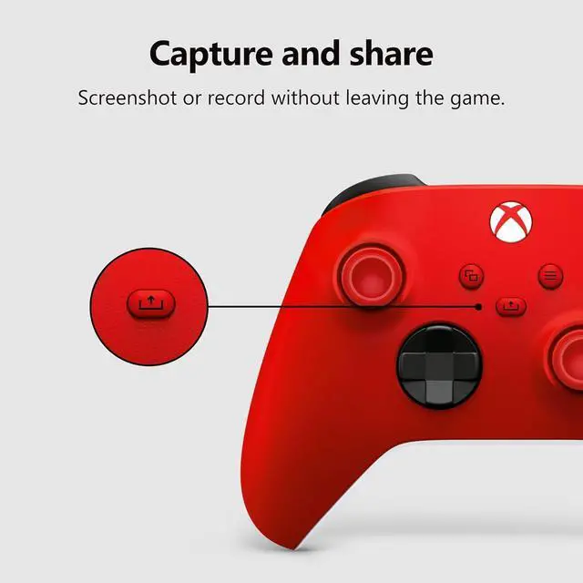 Alt view image 4 of 7 - XBOX Wireless Gaming Controller | Pulse Red | Console, PC, & Cloud Devices | Textured Grip | Wireless, Bluetooth, USB-C Connectivity