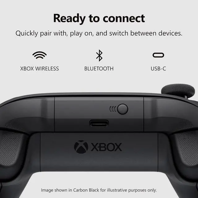 Alt view image 5 of 7 - XBOX Wireless Gaming Controller | Pulse Red | Console, PC, & Cloud Devices | Textured Grip | Wireless, Bluetooth, USB-C Connectivity