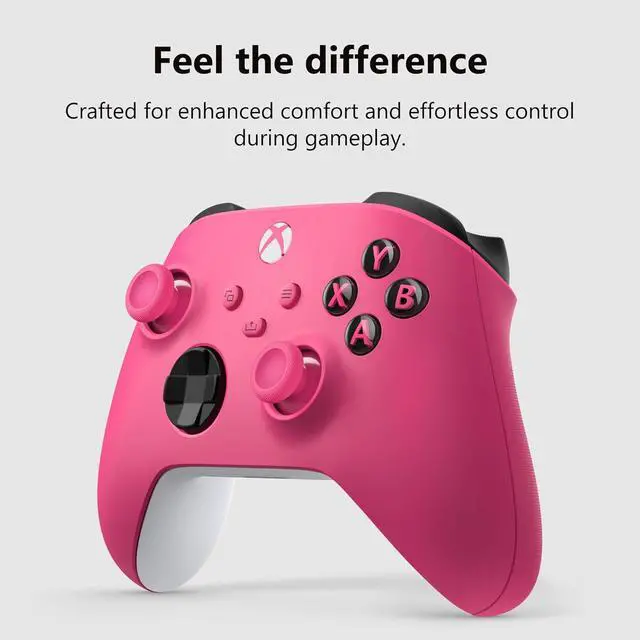 Alt view image 2 of 7 - Xbox Wireless Gaming Controller | Deep Pink | Console, PC, & Cloud Devices | Textured Grip | Wireless, Bluetooth, USB-C Connectivity