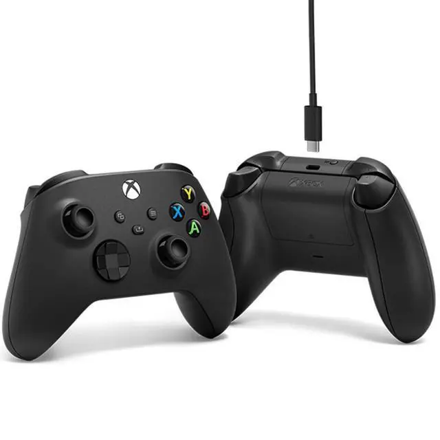 Alt view image 2 of 7 - Microsoft Xbox Wireless Controller w/USB-C Cable for PC, Carbon Black, 1V8-00001 (2-Pack)