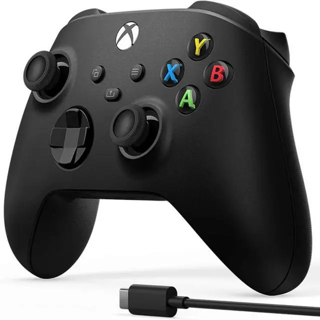 Alt view image 3 of 7 - Microsoft Xbox Wireless Controller w/USB-C Cable for PC, Carbon Black, 1V8-00001 (2-Pack)