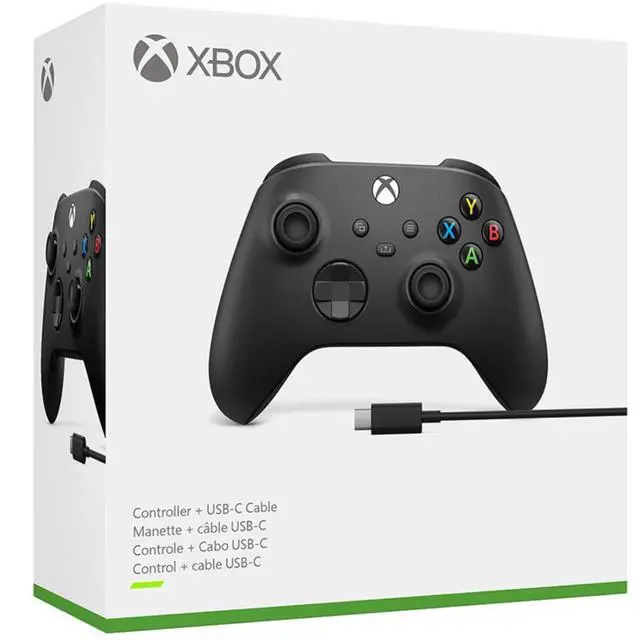 Alt view image 6 of 7 - Microsoft Xbox Wireless Controller w/USB-C Cable for PC, Carbon Black, 1V8-00001 (2-Pack)