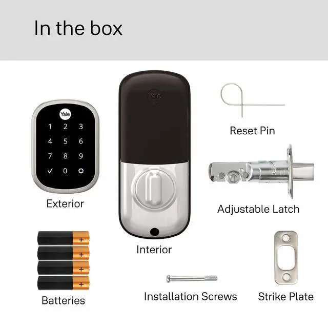 Alt view image 6 of 6 - Yale Key Free Touchscreen Deadbolt - Satin Nickel, YRD157-NR-619