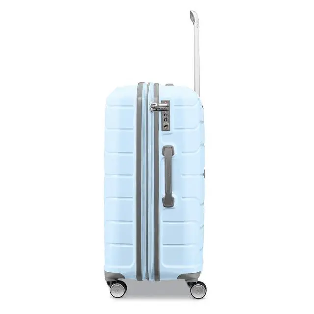 Alt view image 2 of 7 - Samsonite Freeform 24-Inch Medium Luggage with Dual 360° Spinner Wheels - Checked Suitcase - TSA Lock, Airline-Approved - Durable Polypropylene Expandable Hardshell for Lightweight Travel - Sky Blue