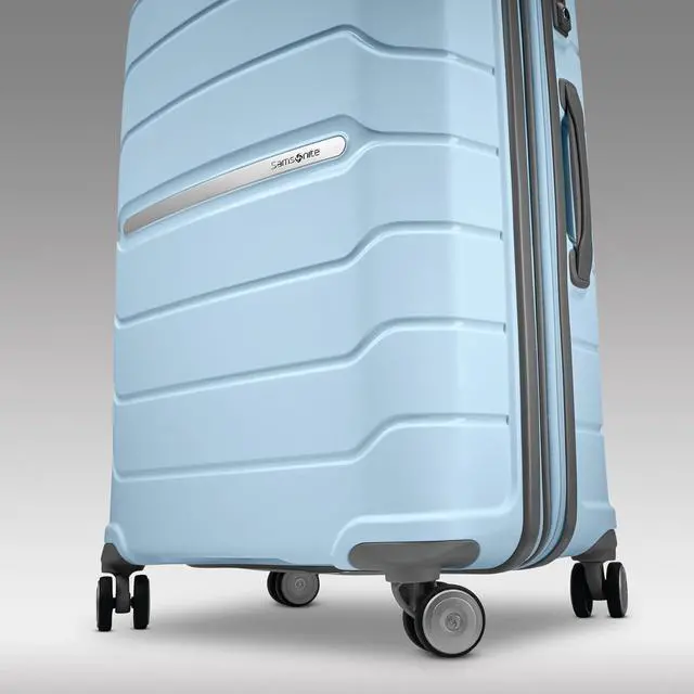 Alt view image 3 of 7 - Samsonite Freeform 24-Inch Medium Luggage with Dual 360° Spinner Wheels - Checked Suitcase - TSA Lock, Airline-Approved - Durable Polypropylene Expandable Hardshell for Lightweight Travel - Sky Blue
