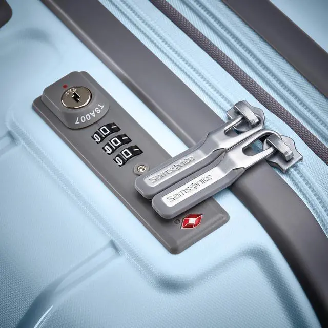 Alt view image 5 of 7 - Samsonite Freeform 24-Inch Medium Luggage with Dual 360° Spinner Wheels - Checked Suitcase - TSA Lock, Airline-Approved - Durable Polypropylene Expandable Hardshell for Lightweight Travel - Sky Blue