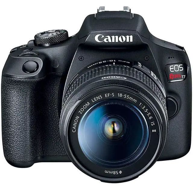 Alt view image 2 of 7 - Canon EOS Rebel T7 DSLR Camera with 18-55mm Lens Bundle 24.1MP Beginner Digital Camera Kit with Sandisk 128GB Memory Card, Camera Bag & Deco Essentials Photography Guide Book