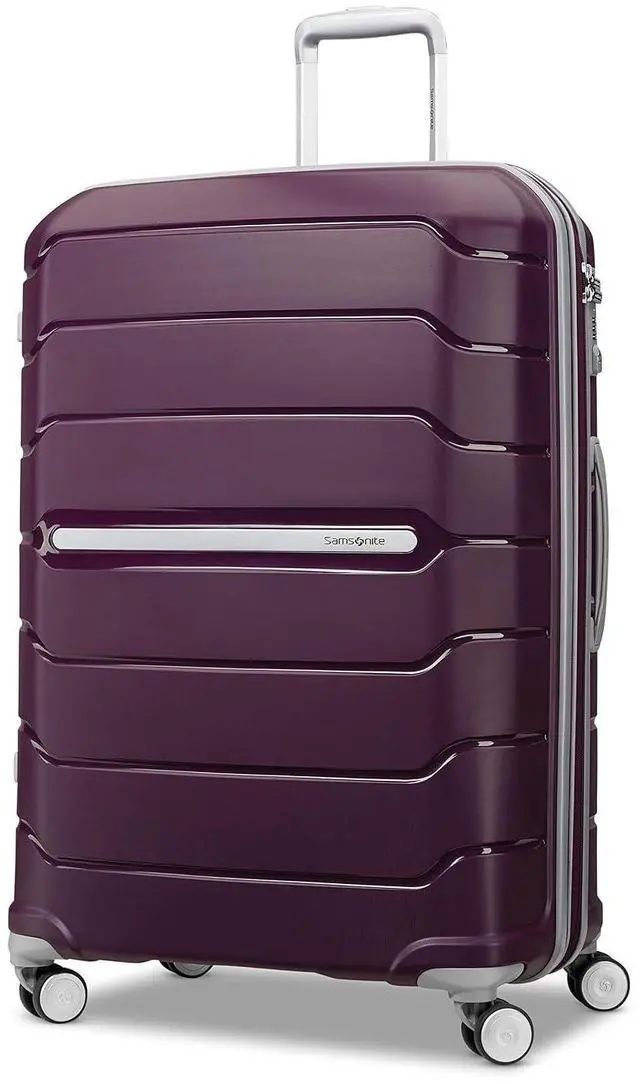 Main image of Samsonite Freeform Large Checked Luggage with Dual 360° Spinner Wheels - TSA Lock, Airline-Approved - Lightweight Durable Polypropylene Expandable Hardshell - Amethyst Purple